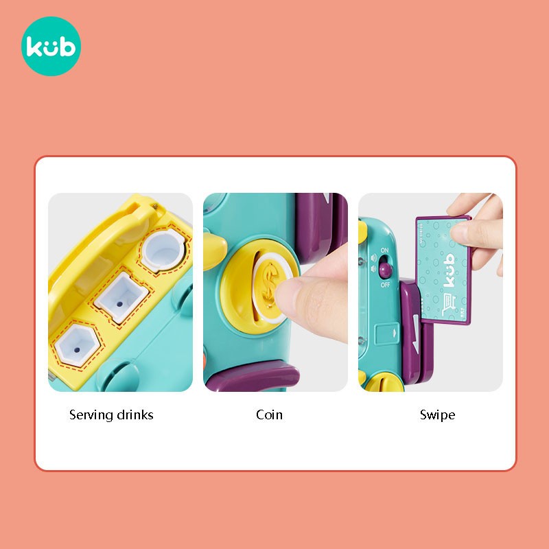 Mainan Edukatif KUB Vending Machine Mesin Jual Otomatis Anak dengan Fitur Swipe Kartu Foto 5