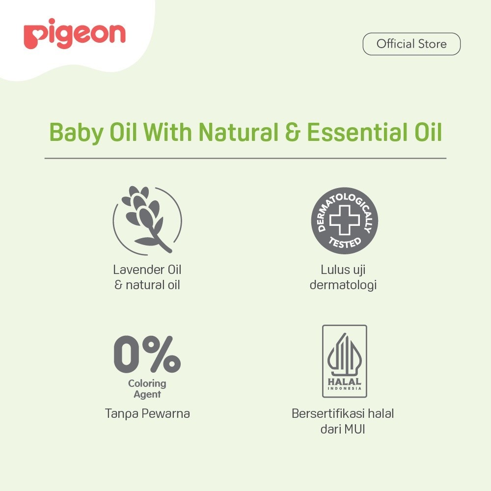 PIGEON Baby Oil 100ML Lavender Jojoba Chamomile Natural Essential Oil Foto 4