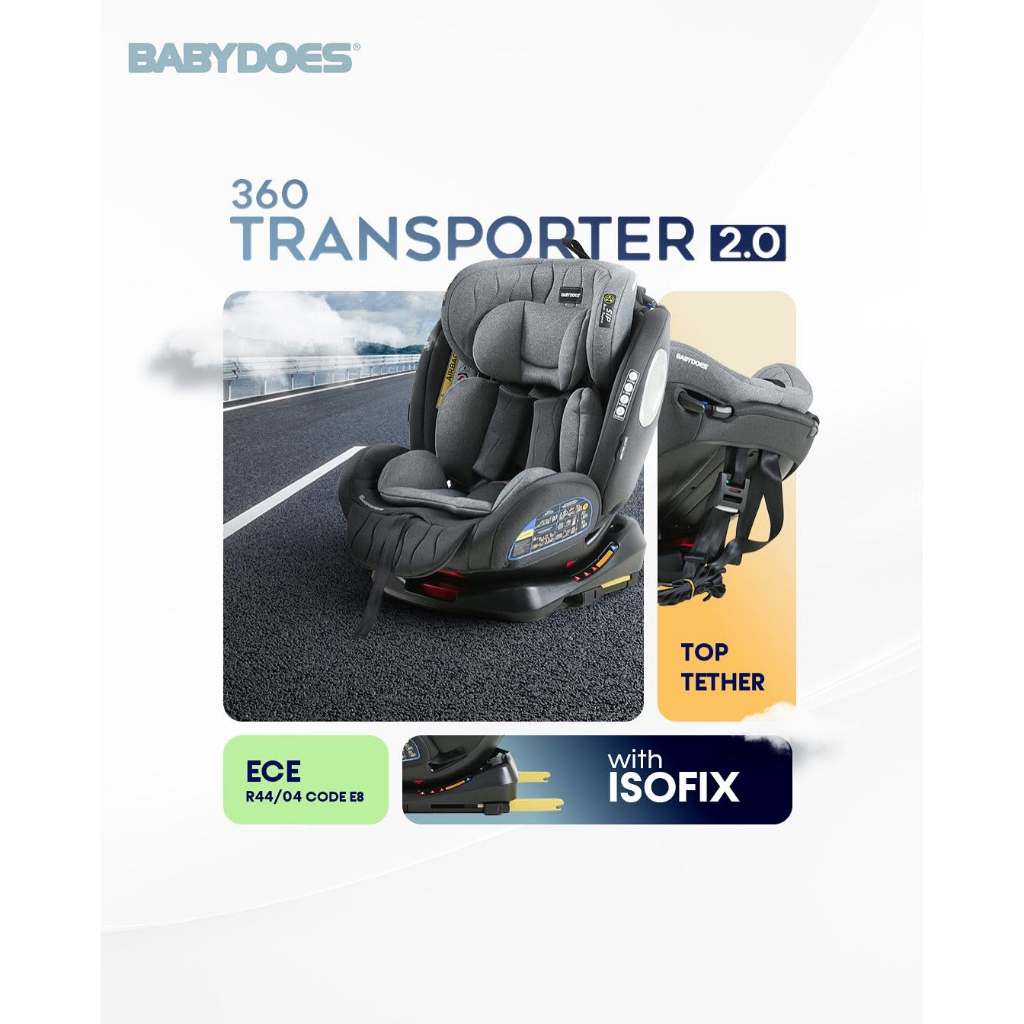 Babydoes Transporter 2.0 Car Seat 360° Rotasi ISOFIX 5-Point Safety Belt Foto 2