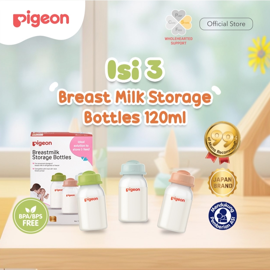 Botol Penyimpanan ASI Pigeon PP Set Hemat 50 ml 6pcs & 120 ml 3pcs Foto 6