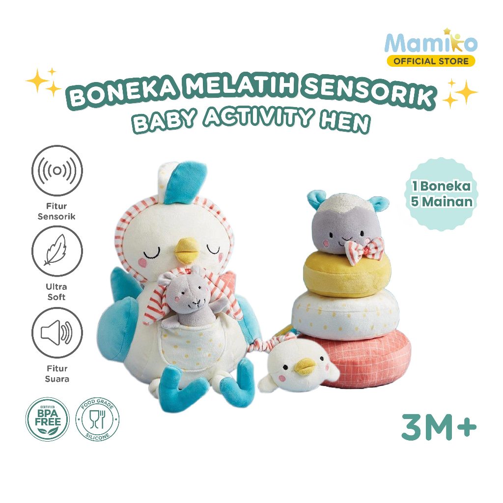 KUB Plush Toy Stacking Ring Boneka Edukasi Bayi 0m+ Food Grade Bahan Aman Foto 2