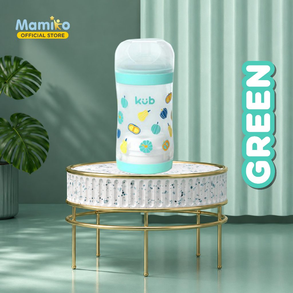 KUB Mamiko Cereal Nursing Bottle 180ml Botol MPASI Bayi dengan Sistem Tekanan Bawah Foto 7
