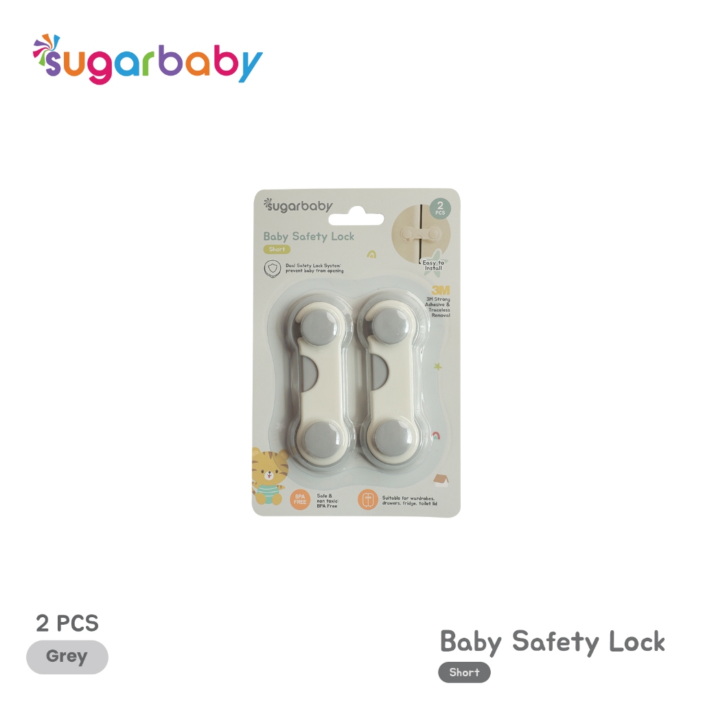 Sugarbaby Baby Safety Lock Short Adjustable Long Strap Pengaman Laci Lemari Foto 5