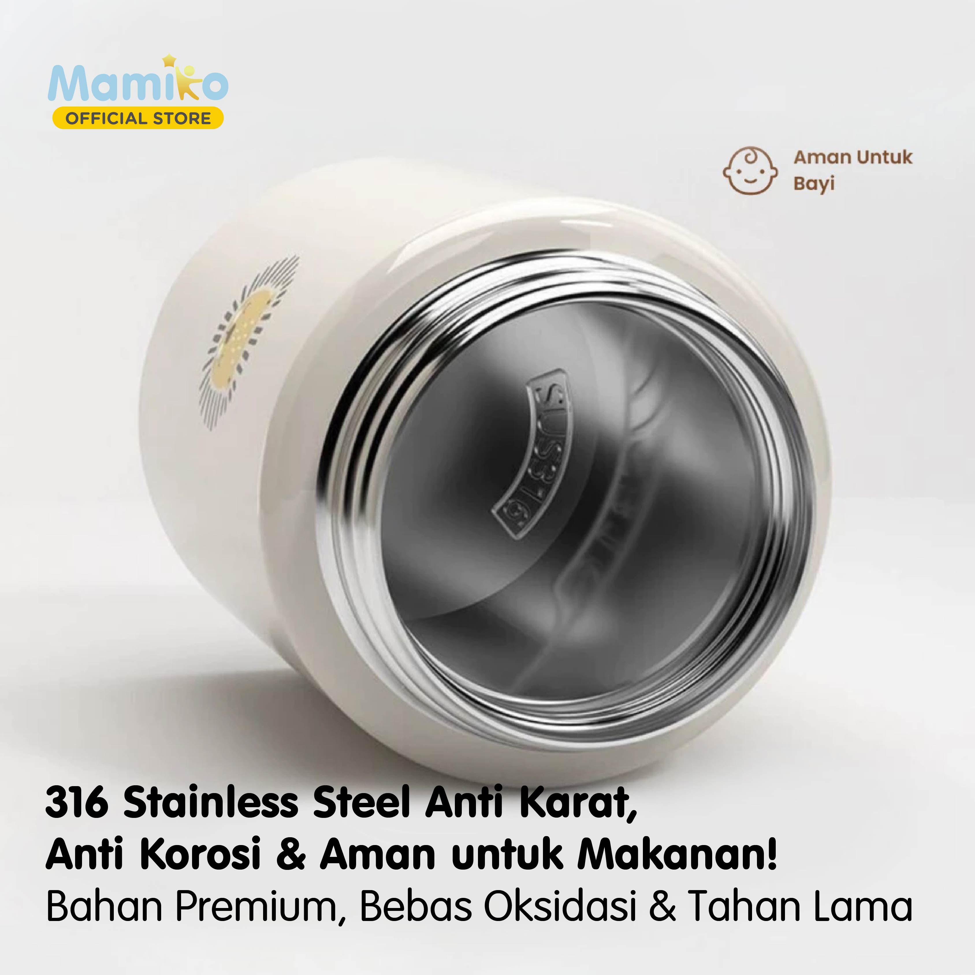 Termos Makanan Mamiko Thermal Food Jar 480ML SUS 316 Stainless Steel Tahan Panas Dingin Foto 8