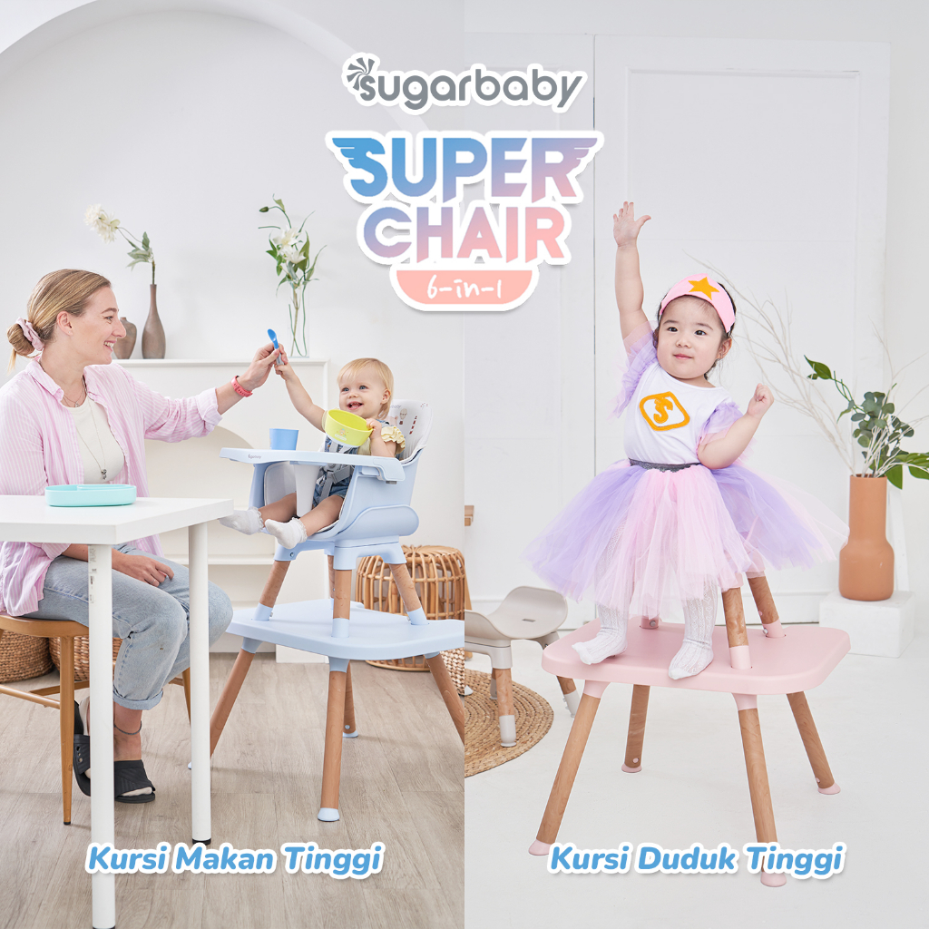 Kursi Makan Bayi Sugar Baby Super Chair 6in1 High Chair BPA Free Anti Slip Foto 3