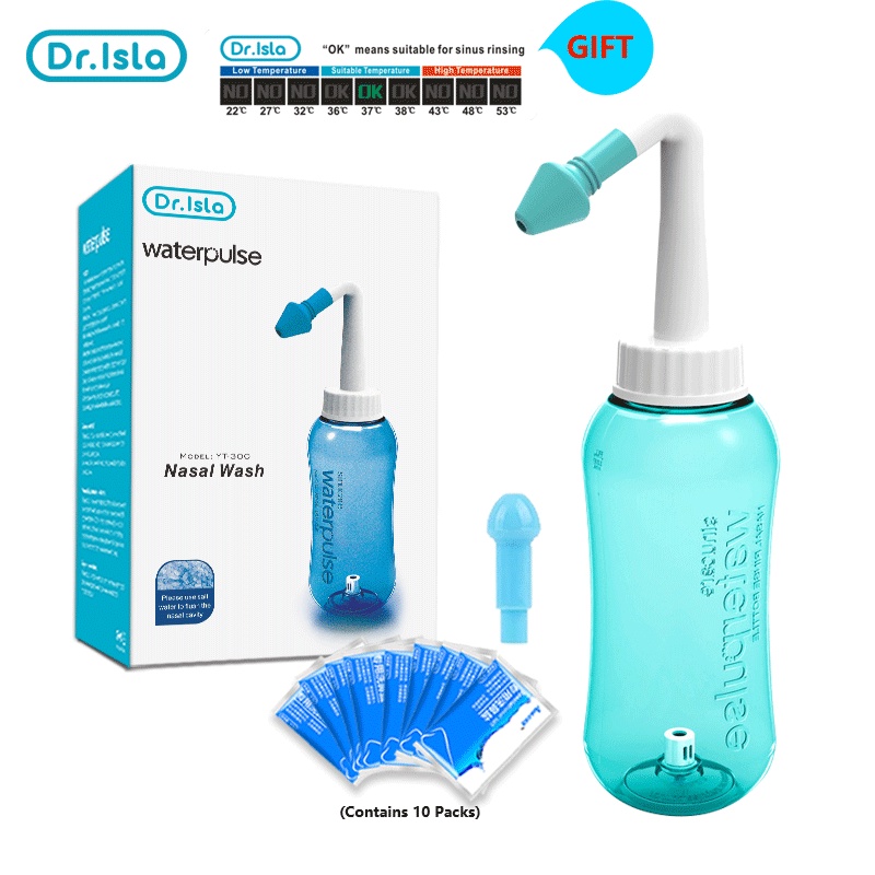 Dr.Isla YT300 Botol Waterpulse Neti Pot 300ml Alat Cuci Hidung Sinusitis Dewasa Anak Foto 7