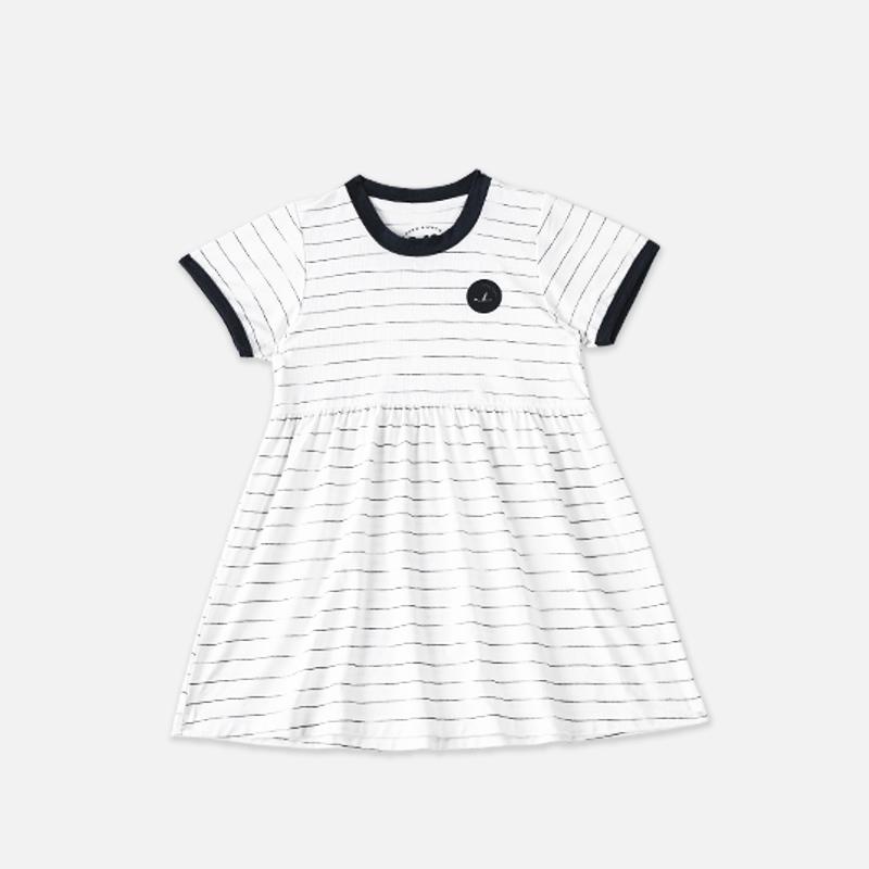 MOOIMOM Nero Bianco Tencel Frill Dress Foto 2