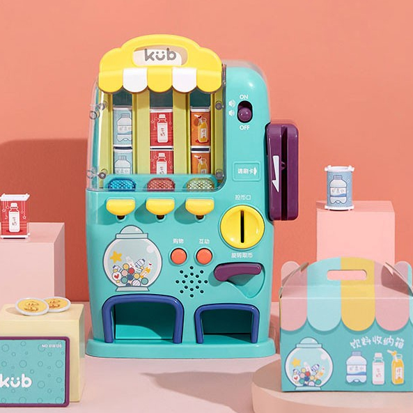 Mainan Edukatif KUB Vending Machine Mesin Jual Otomatis Anak dengan Fitur Swipe Kartu Foto 3