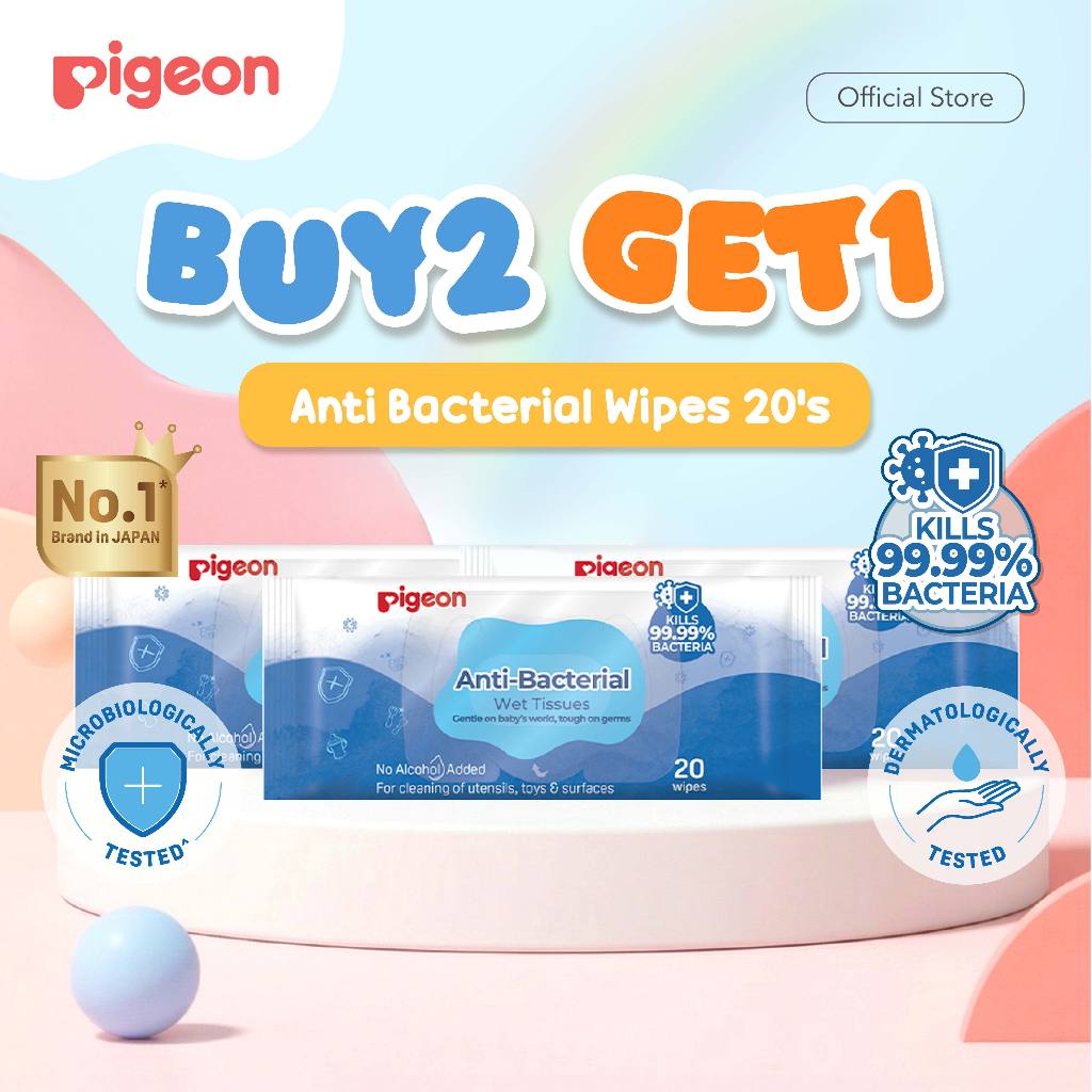 Pigeon Anti-bacterial Wet Tissue Tisu Basah Bayi Tanpa Aroma Paket Hemat Foto 7