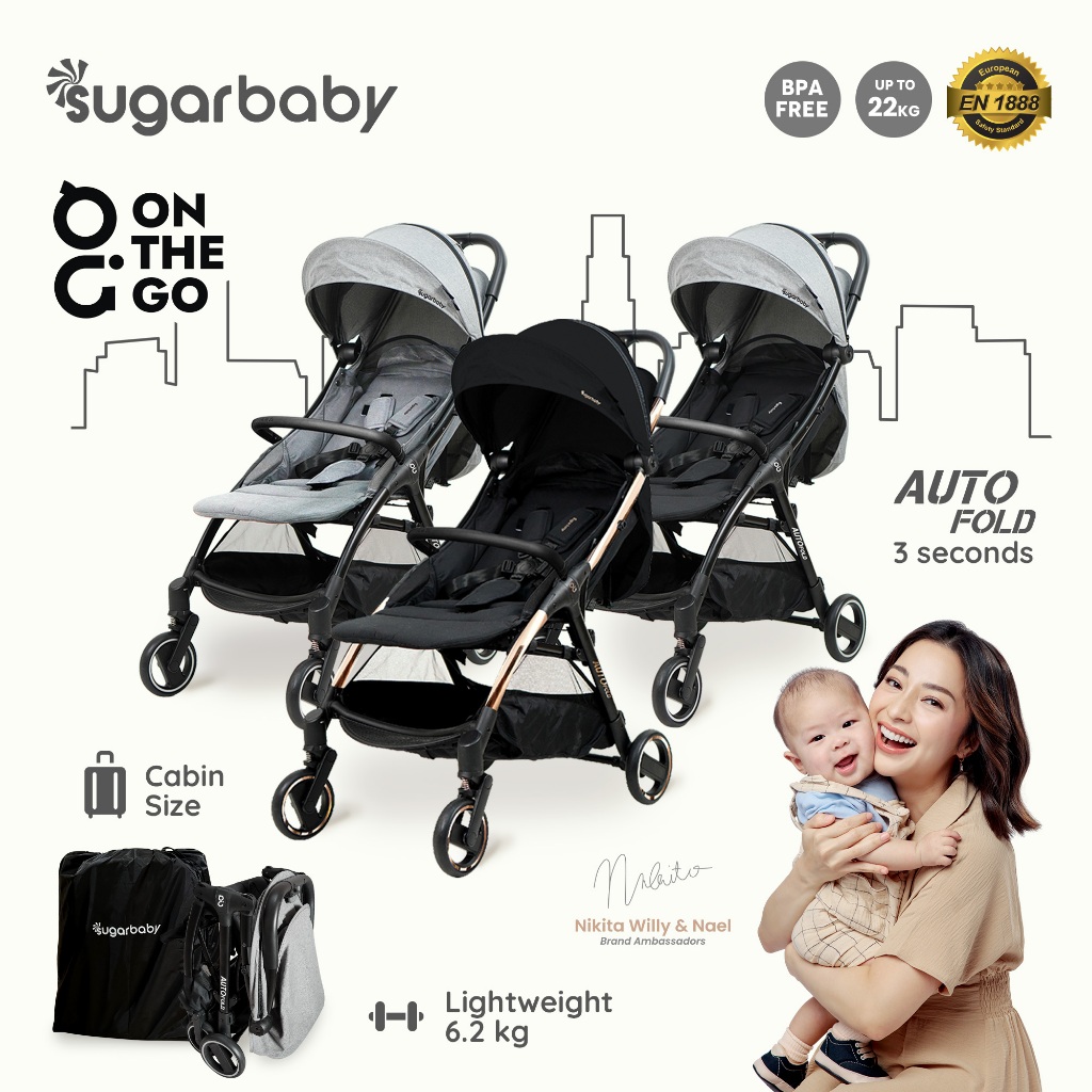 Stroller Sugarbaby On The Go AutoFold Compact BPA Free Portable 6.2 kg Foto 2