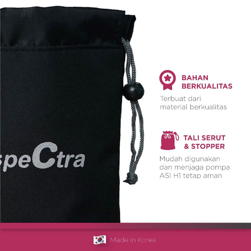 Pouch Spectra Wearable H1 Kantung Serut Organizer untuk Pompa ASI Portable Foto 2