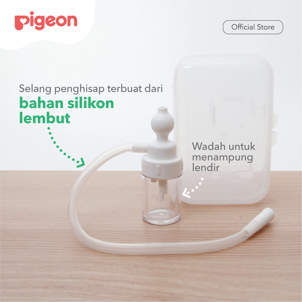 Pigeon Nose Cleaner Tube Type Alat Penghisap Lendir Ingus Bayi Aman BPA Free Foto 3