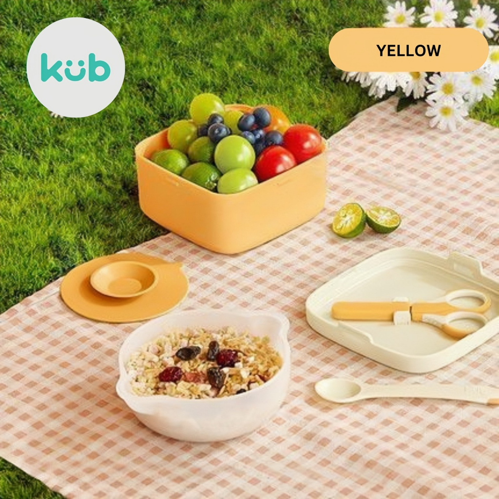 KUB Baby Bowl Travel Lunch Box Set 5in1 Mangkok MPASI Bayi Anti Tumpah 400ML Foto 7