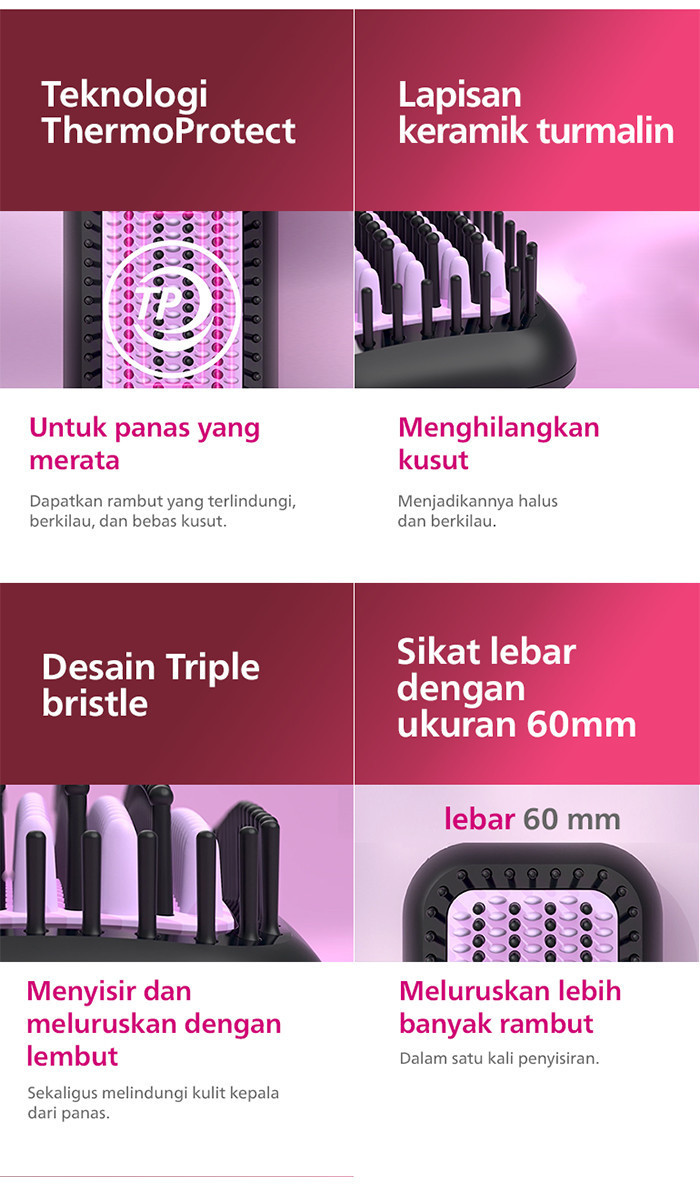 Philips Heated Brush BHH880 Tourmaline Foto 7