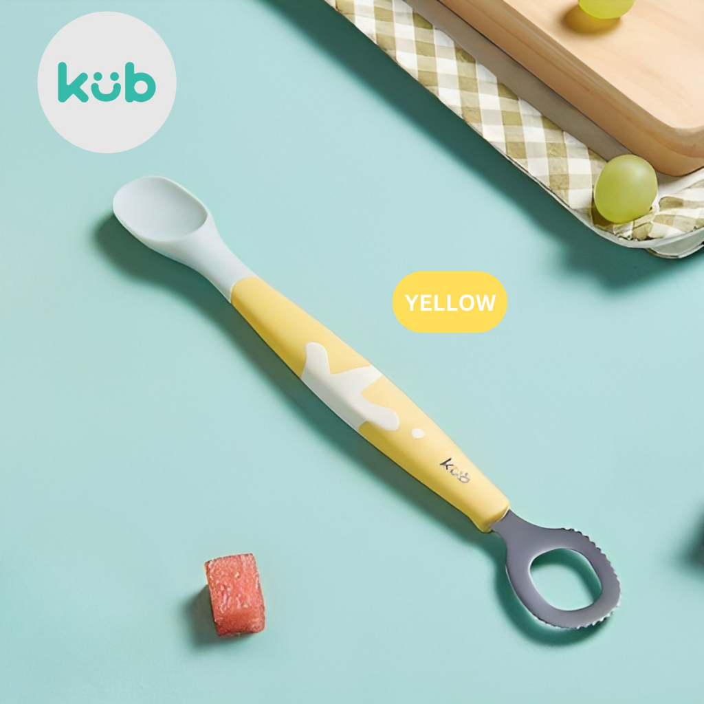 Sendok MPASI Bayi KUB 3 in 1 Multifunctional Puree Spoon Stainless Steel & Silicone Foto 6