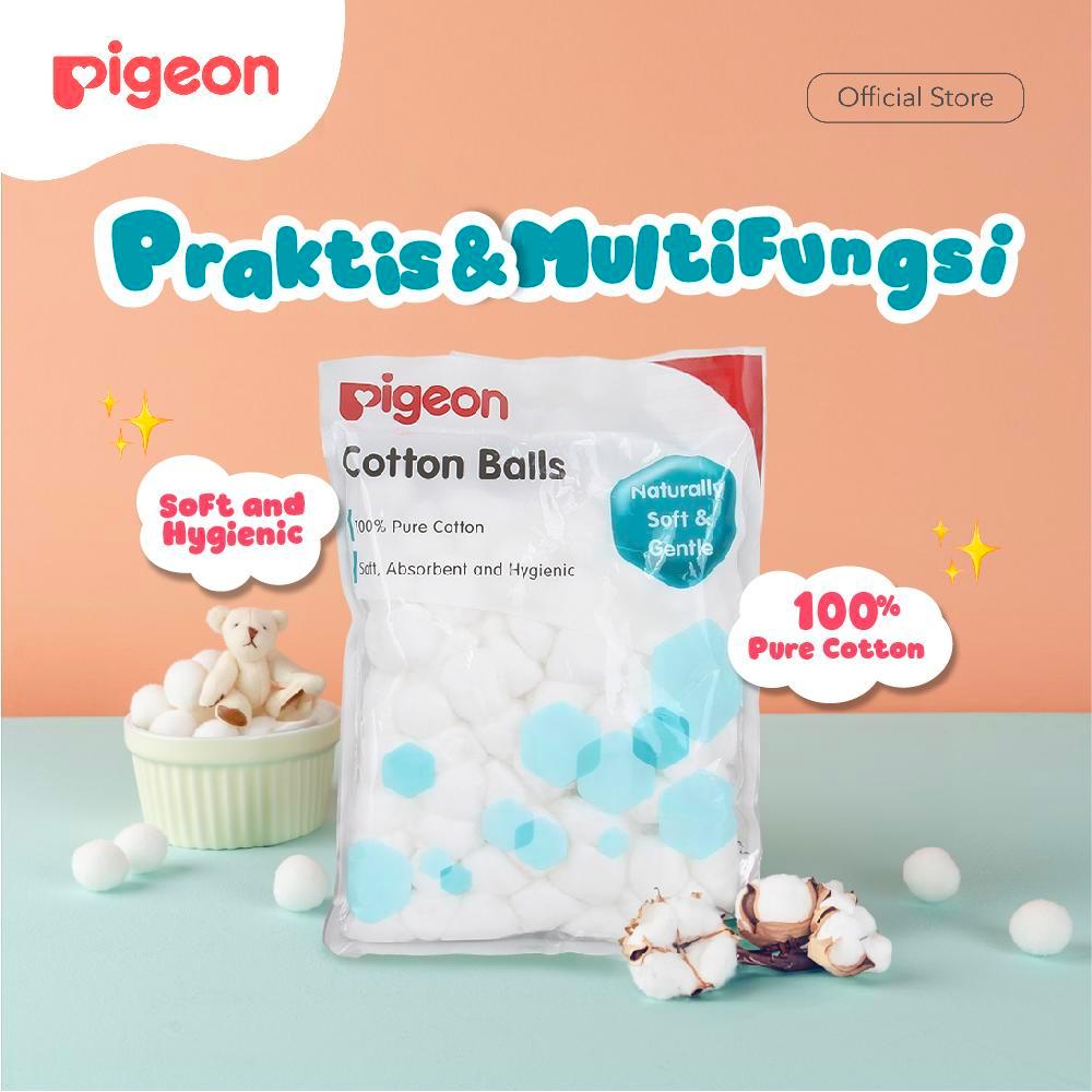 Pigeon Cotton Ball Kapas Bola 100% Pure Cotton Isi 100's untuk Bayi