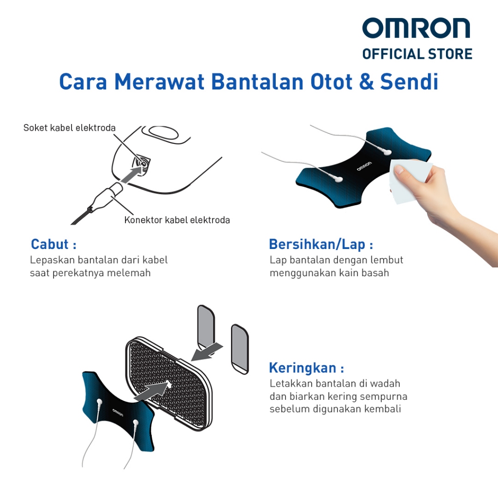 Joint Pad Electrode OMRON HV-F030 untuk TENS Unit HV-SPAD-JOAP 2 Pcs Foto 3