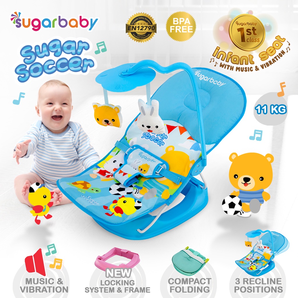 Sugarbaby 1st Class Infant Seat Kursi Musik Getar Bayi Portable Lipat Foto 6
