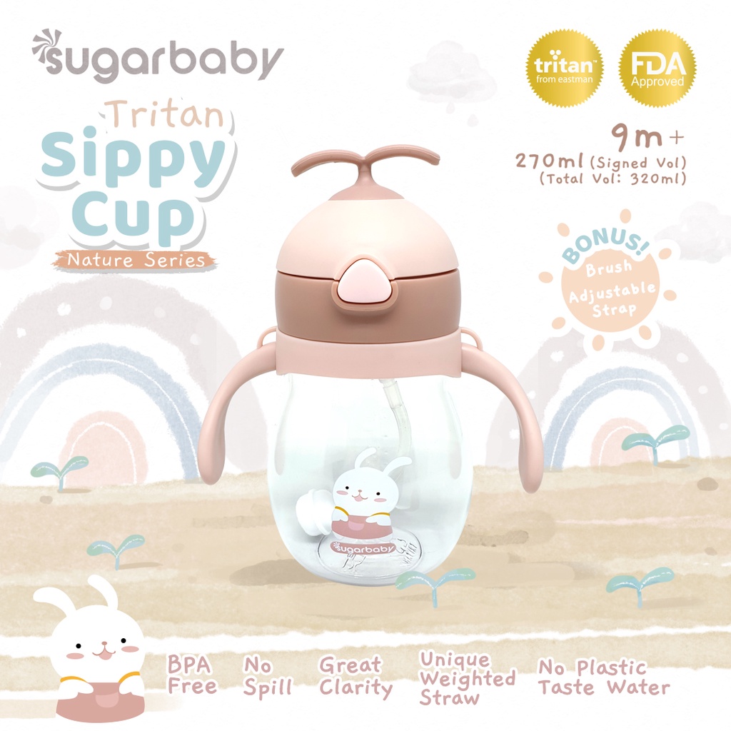 Sugar Baby Tritan Sippy Cup K Series 350ml Botol Minum Bayi Anti Tumpah dengan Foto 6