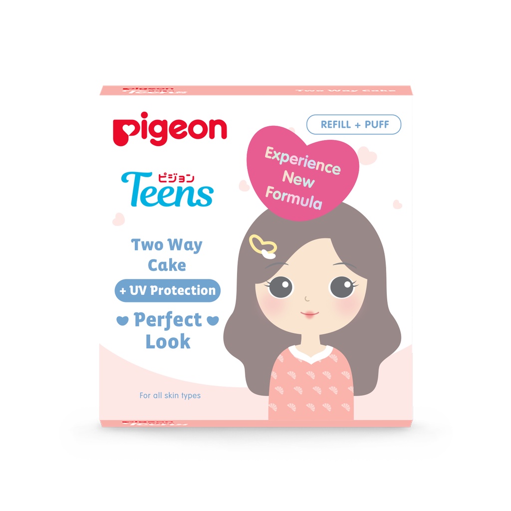 Pigeon TEENS Two Way Cake Refill 14Gr Beige Bedak Compact Foundation