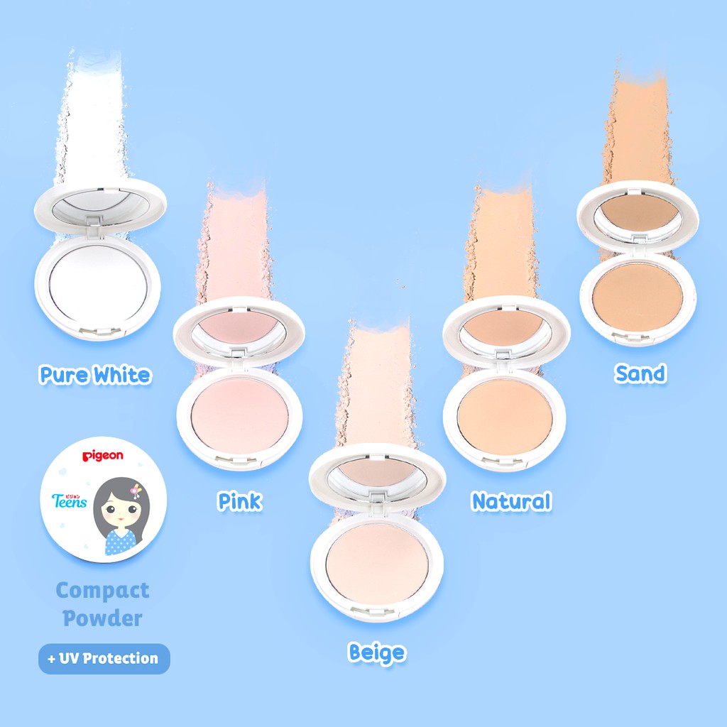 Pigeon Teens Compact Powder Refill UV Protection 14Gr Natural Non-Acnegenic Foto 3