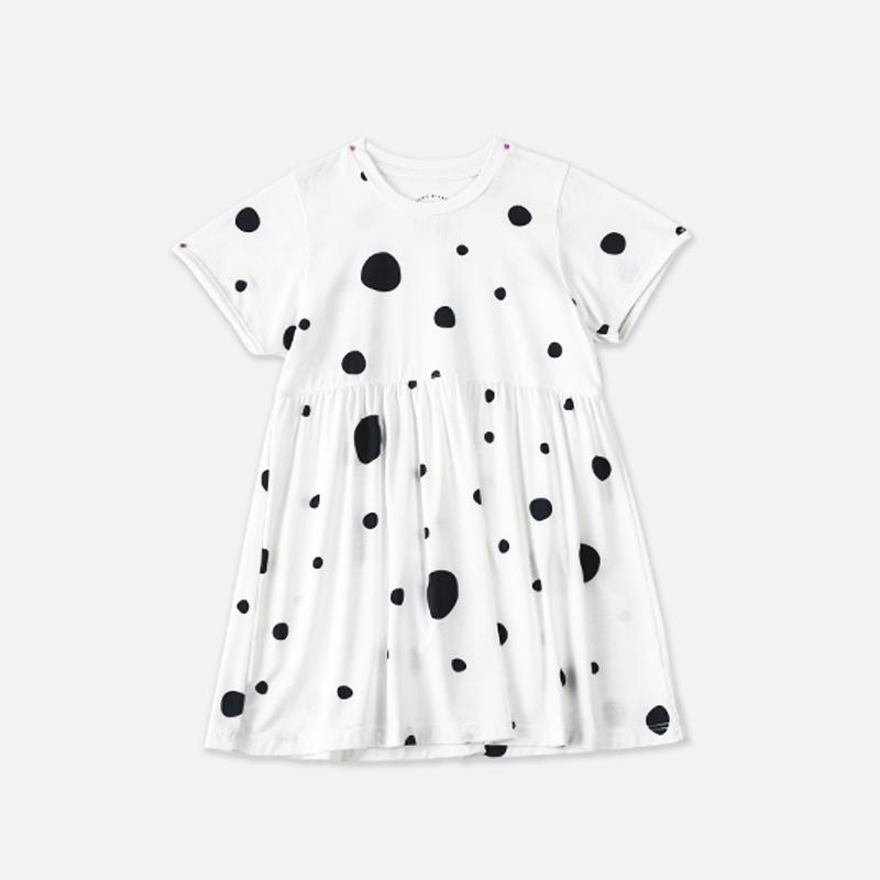 MOOIMOM Nero Bianco Tencel Frill Dress Foto 3