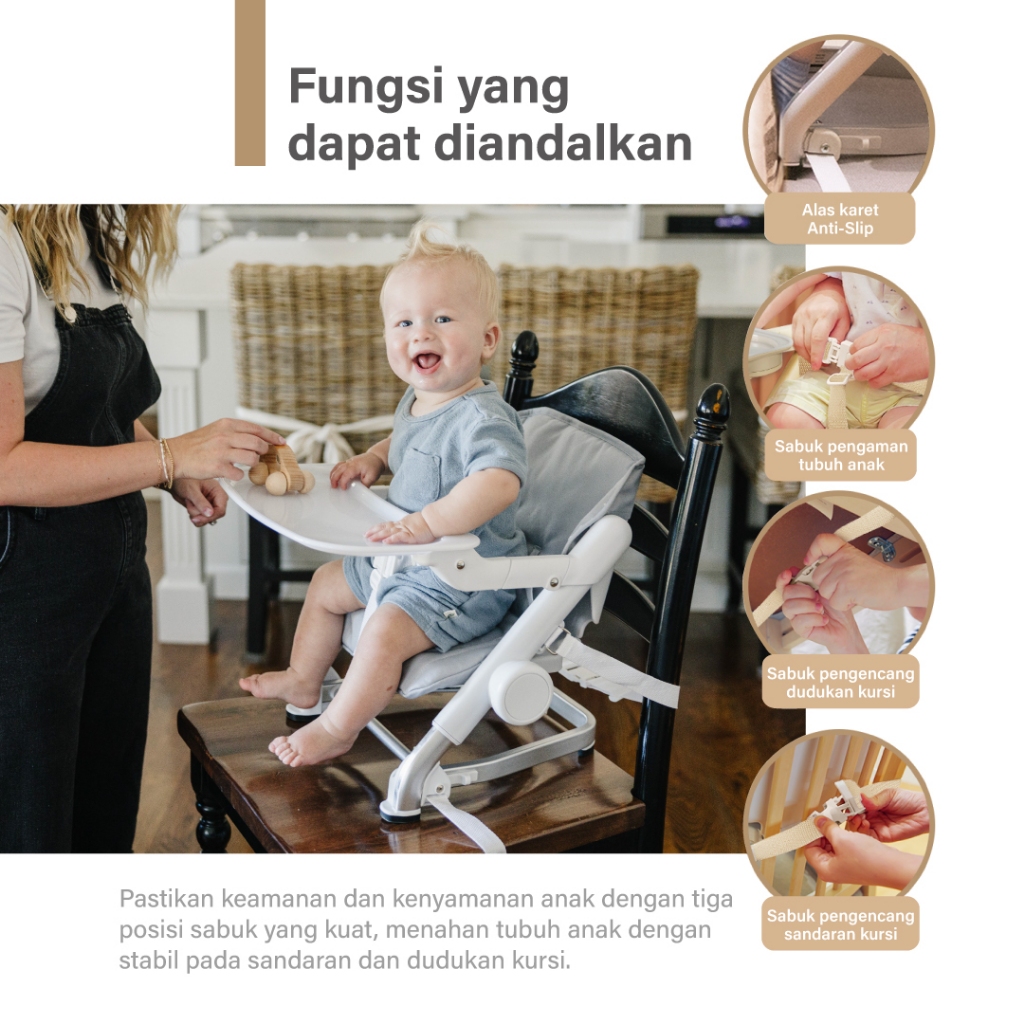 Unilove Baby Booster Go White Grey Foto 5