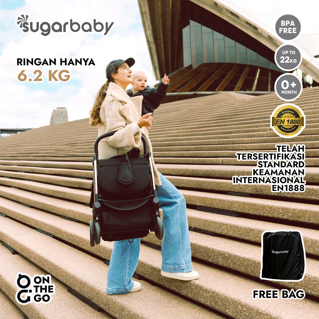Stroller Sugarbaby On The Go AutoFold Compact BPA Free Portable 6.2 kg Foto 5