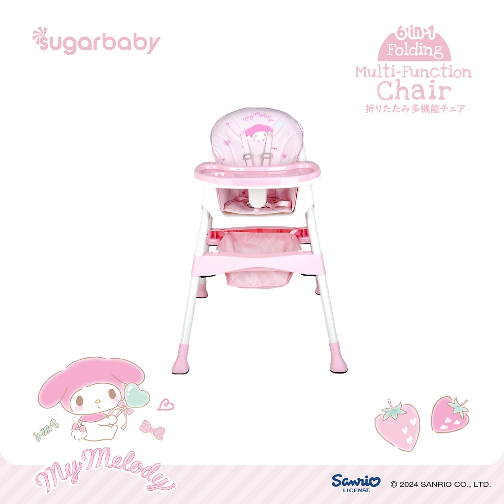 Kursi Makan Bayi Sugar Baby 6-in-1 Folding Multi-Function Chair Sanrio Collection Foto 8