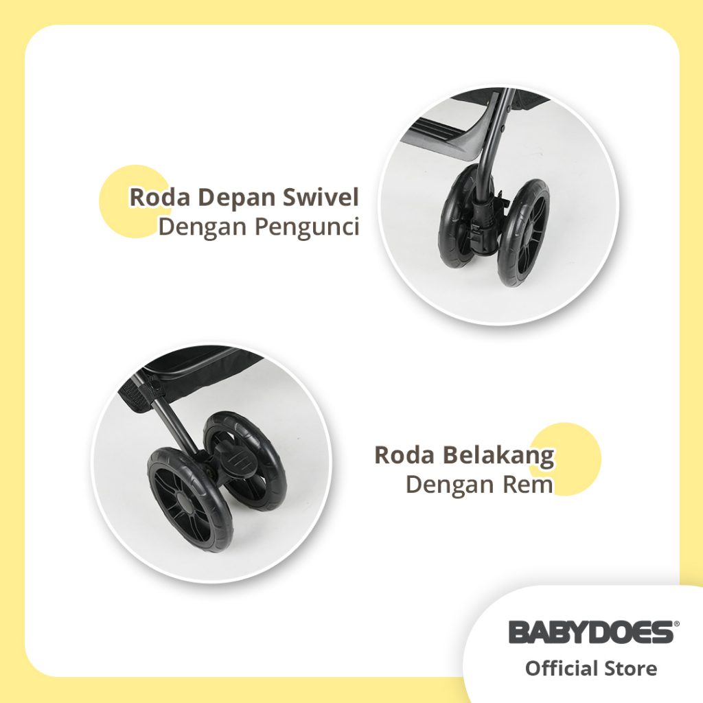 Stroller Bayi Babydoes Olla+ MONSTER Series 3 in 1 Newborn to Toddler 20kg Foto 6