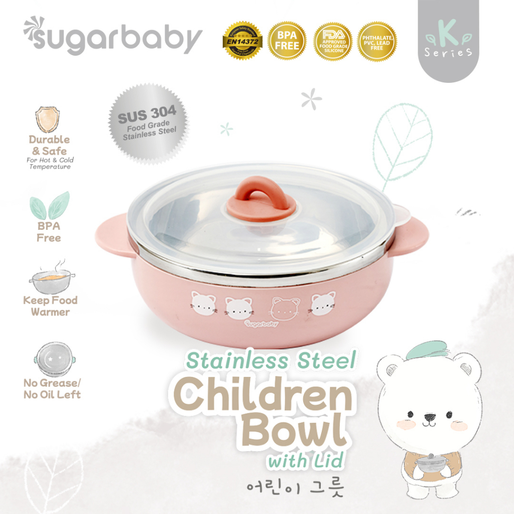 Mangkok Stainless Steel Anak Sugar Baby K-Series Food Grade SUS 304 260ml Foto 8