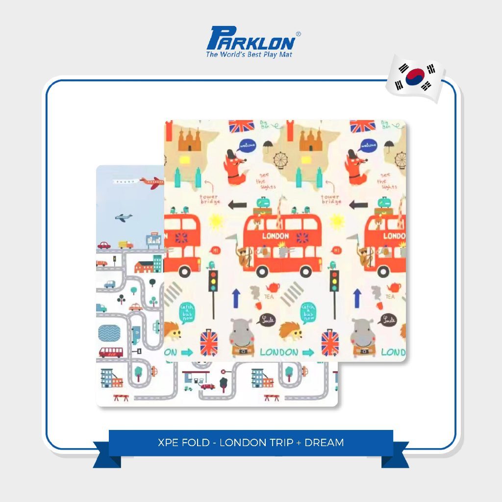 Mamiko x Parklon XPE Foldable Baby Playmat 150x200 cm Tebal Double Side Portable Bag Foto 8