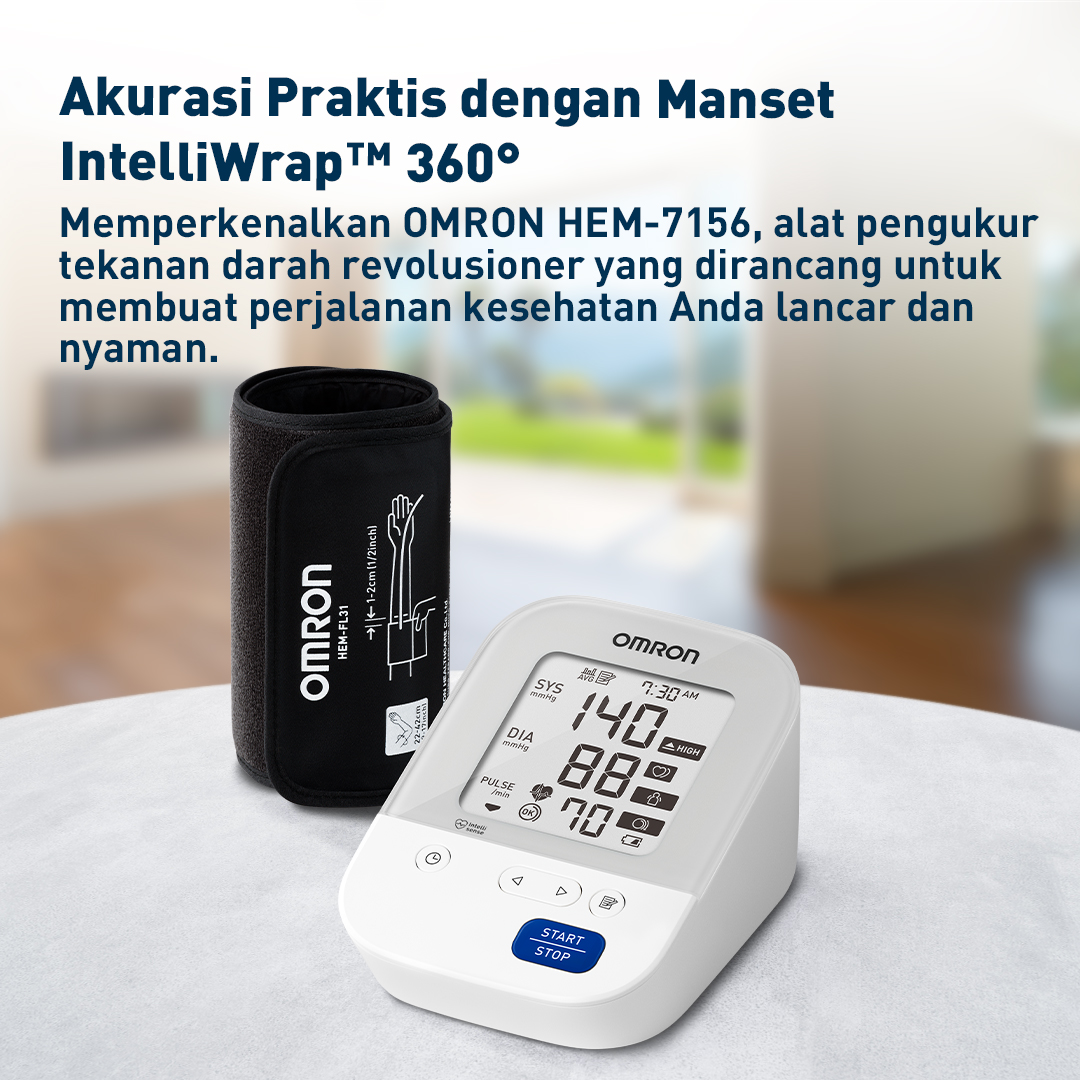 Tensimeter Digital Omron HEM-7156 dengan Manset IntelliWrap 360° dan Indikator Hipertensi Foto 6