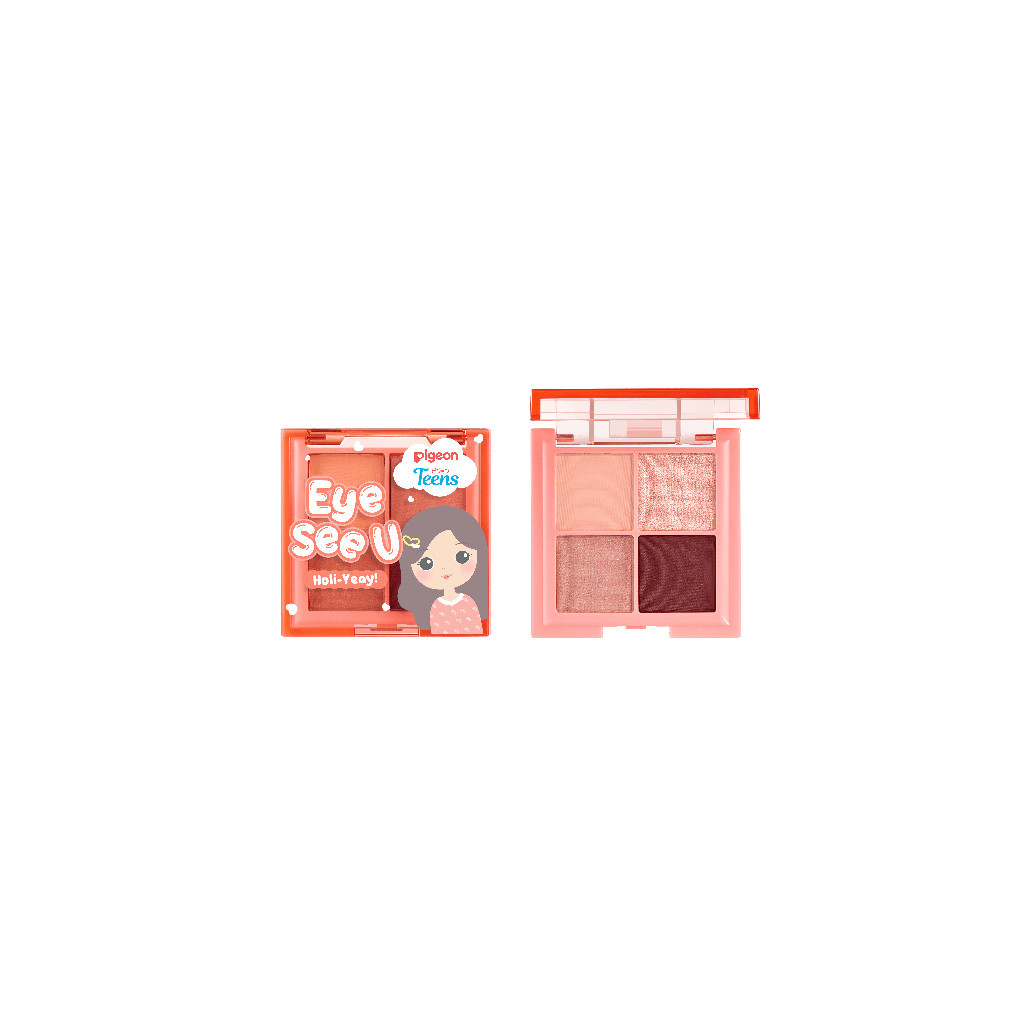 Pigeon Teens Eye See U Eyeshadow Palette 4in1 3.2gr Pigmented Longlasting Formula Foto 4