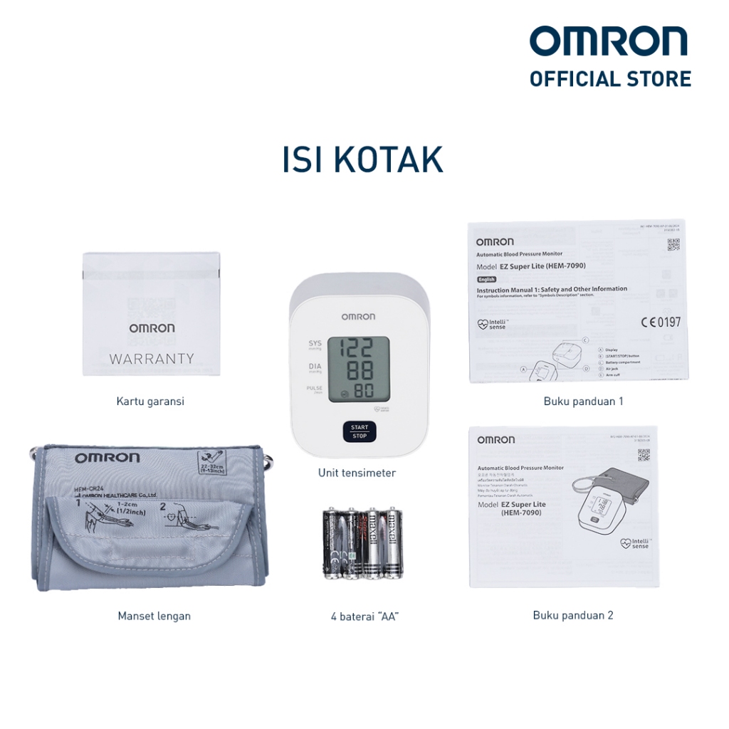 Omron Tensimeter Digital HEM-7090 EZ Super Lite Monitor Tekanan Darah Otomatis Foto 6