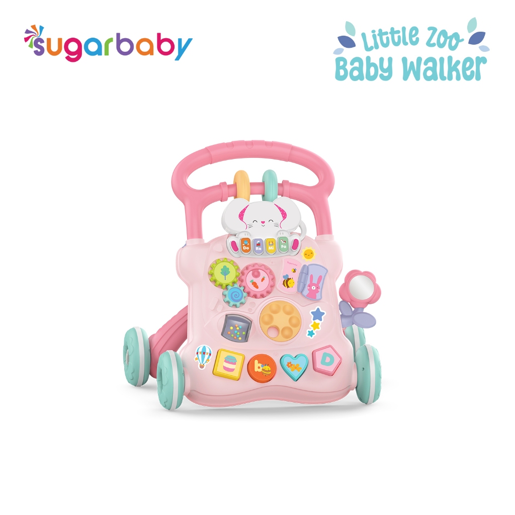 Sugarbaby Little Zoo Baby Walker Mainan Dorong Bayi dengan Piano Lepas & Panel Aktivitas Foto 7