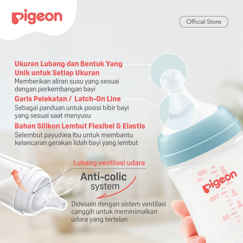 Pigeon Botol Susu BPP Wide Neck 240ml & SofTouch Training Straw Set Bundle Anti Foto 4
