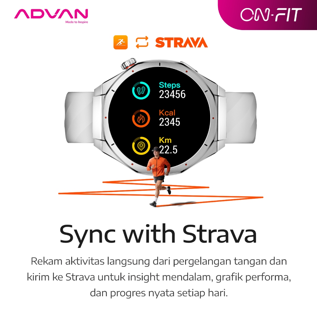 Advan ONFIT P4 Smartwatch Bluetooth Calling Foto 4