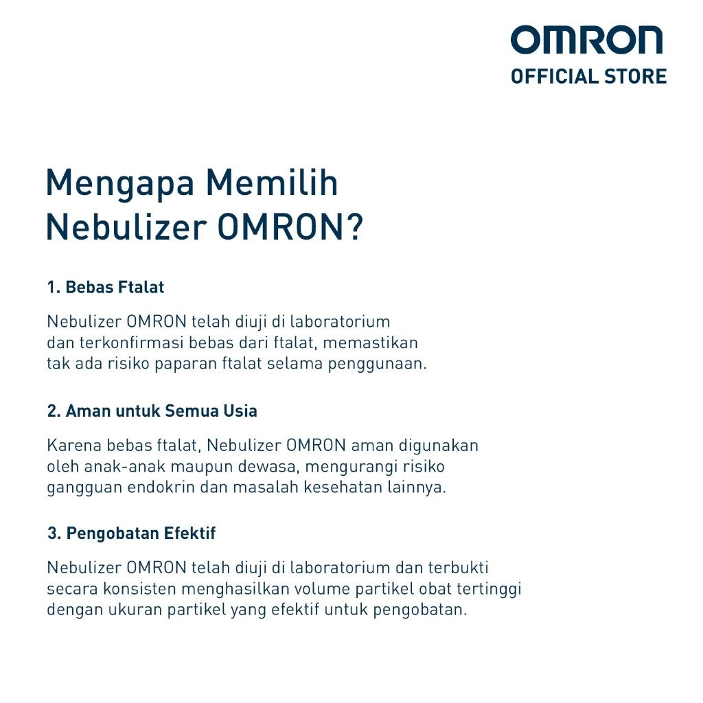 Omron Nebulizer NE-C28 Kompresor Terapi Pernapasan dengan Teknologi VVT Foto 5