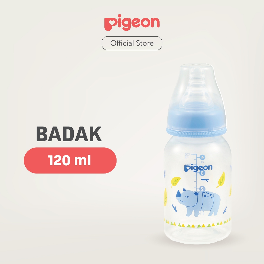 Pigeon Botol Susu Slim Neck PP RP 120ml Motif Hewan Langka dengan Dot S-Type Foto 5
