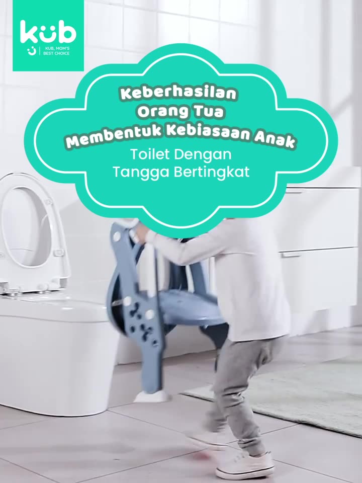 KUB Crown Step Toilet Chair Tangga Kloset Anak Portable dengan Urine Baffle