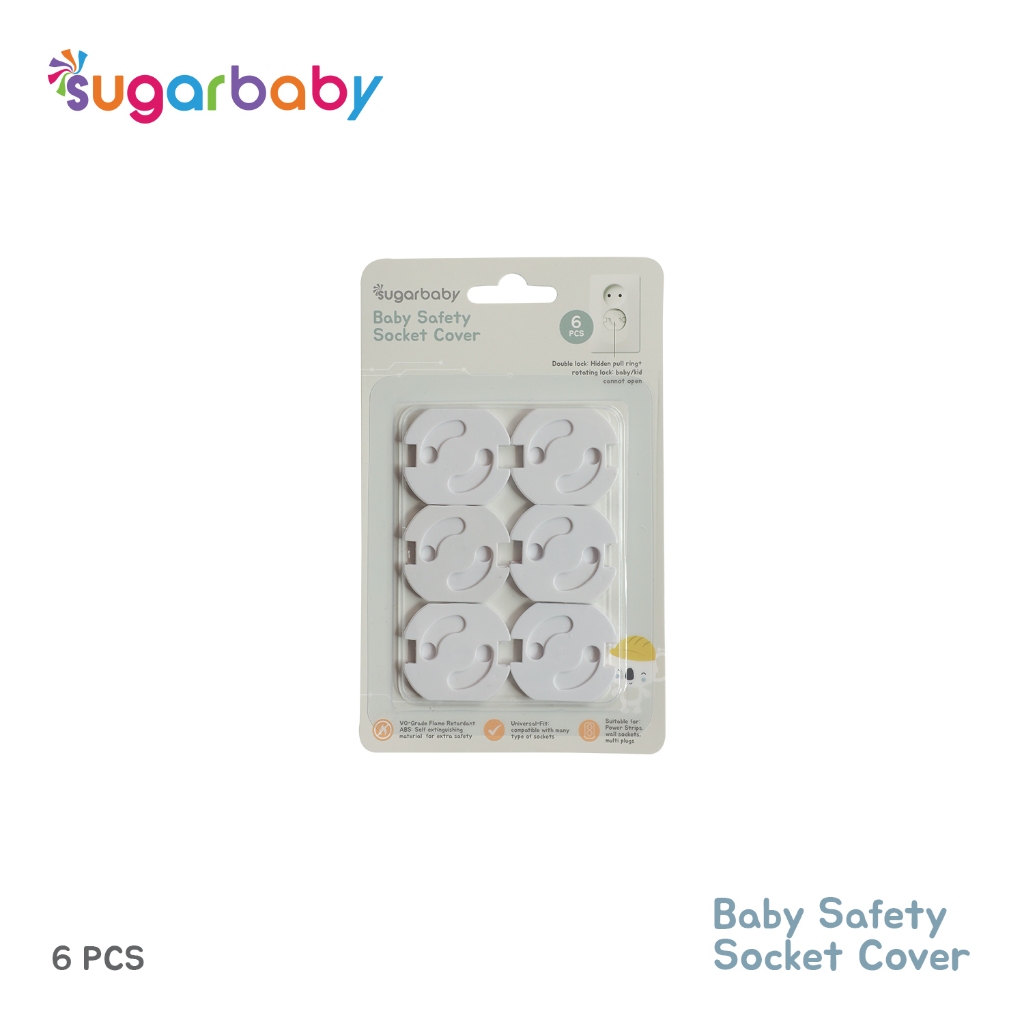 Sugarbaby Baby Safety Socket Cover 6 PCS Pelindung Stop Kontak Bebas BPA Sistem Kunci Foto 5