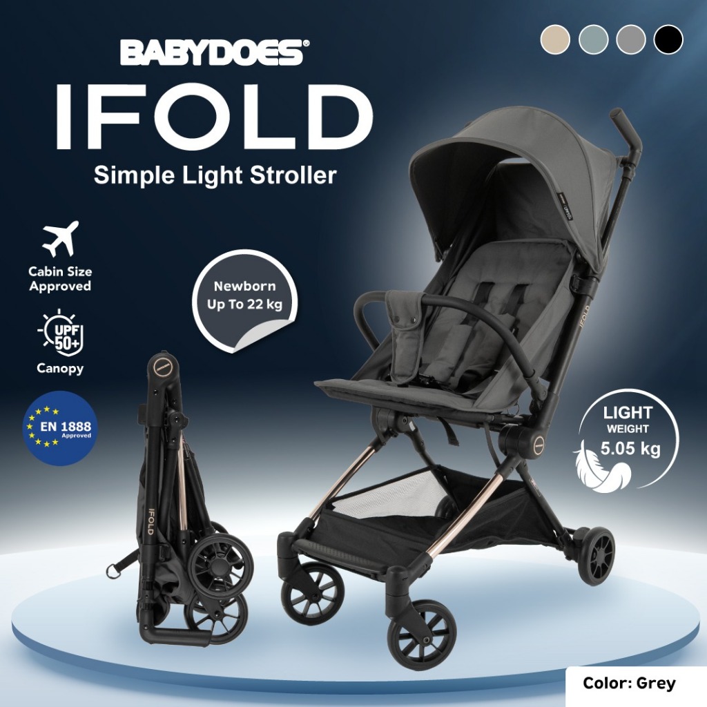 Babydoes IFOLD Stroller Cabin Size Portable Ringan 5 Kg Bawa ke Kabin Pesawat Foto 6