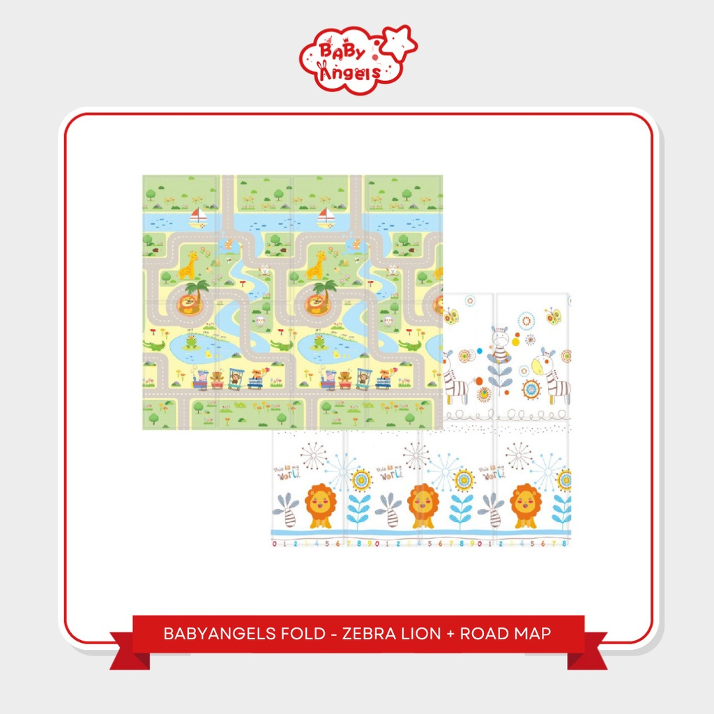 Playmat Bayi Baby Angels XPE Fold Premium 180x160 cm Double Side Tebal 1.0 cm Foto 6