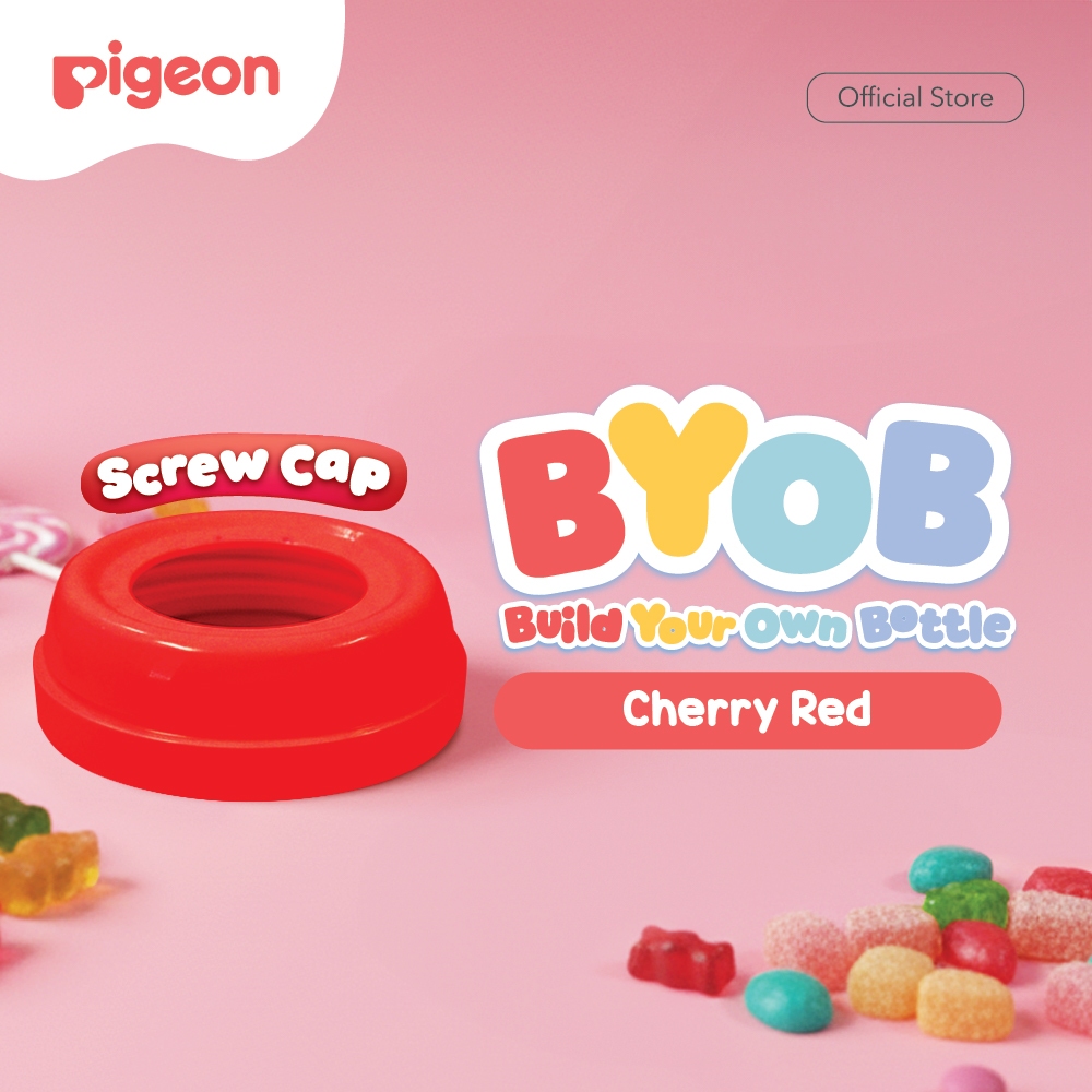 Pigeon BYOB SofTouch Screw Neck Cap 1 Pcs BPA Free Pilihan 12 Warna Foto 5
