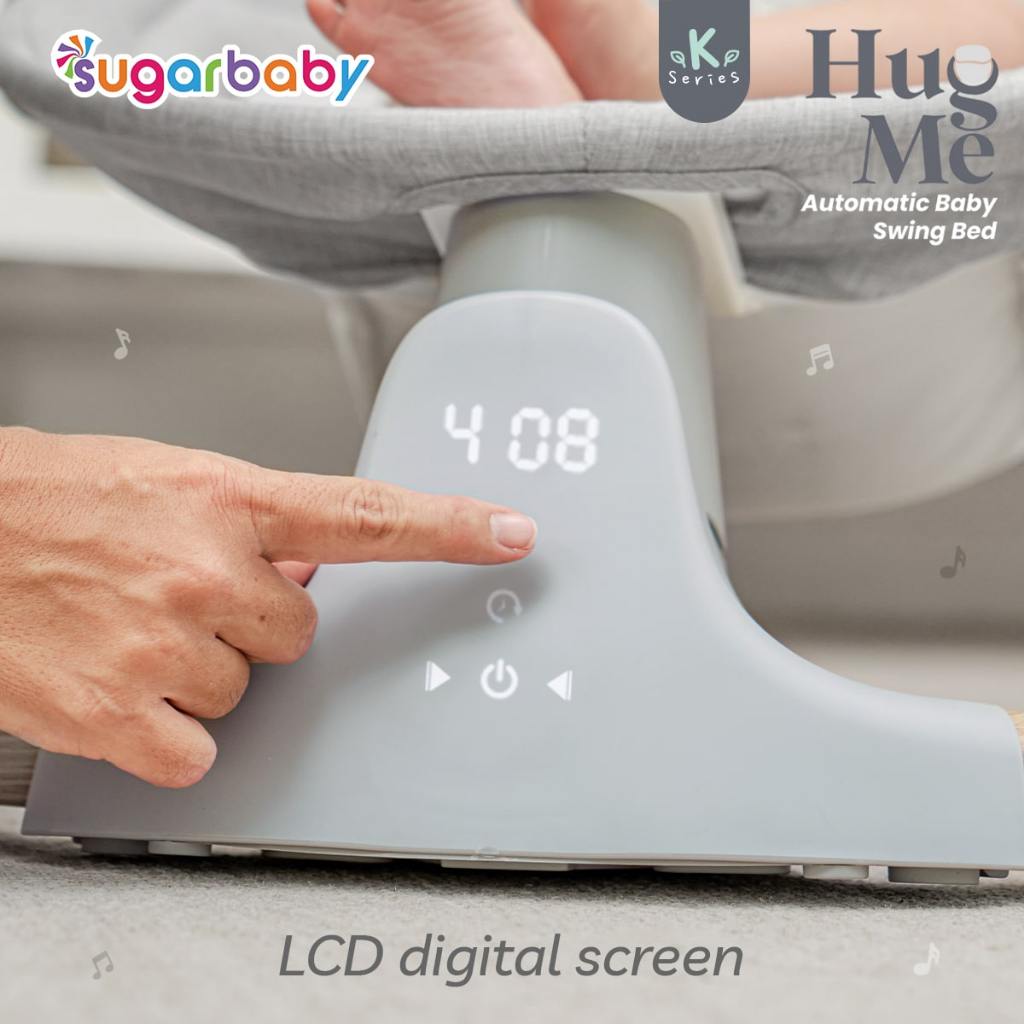 Sugarbaby HUG ME K-Series Automatic Baby Swing Bed Ayunan Bayi Elektrik Foldable Bluetooth Foto 4