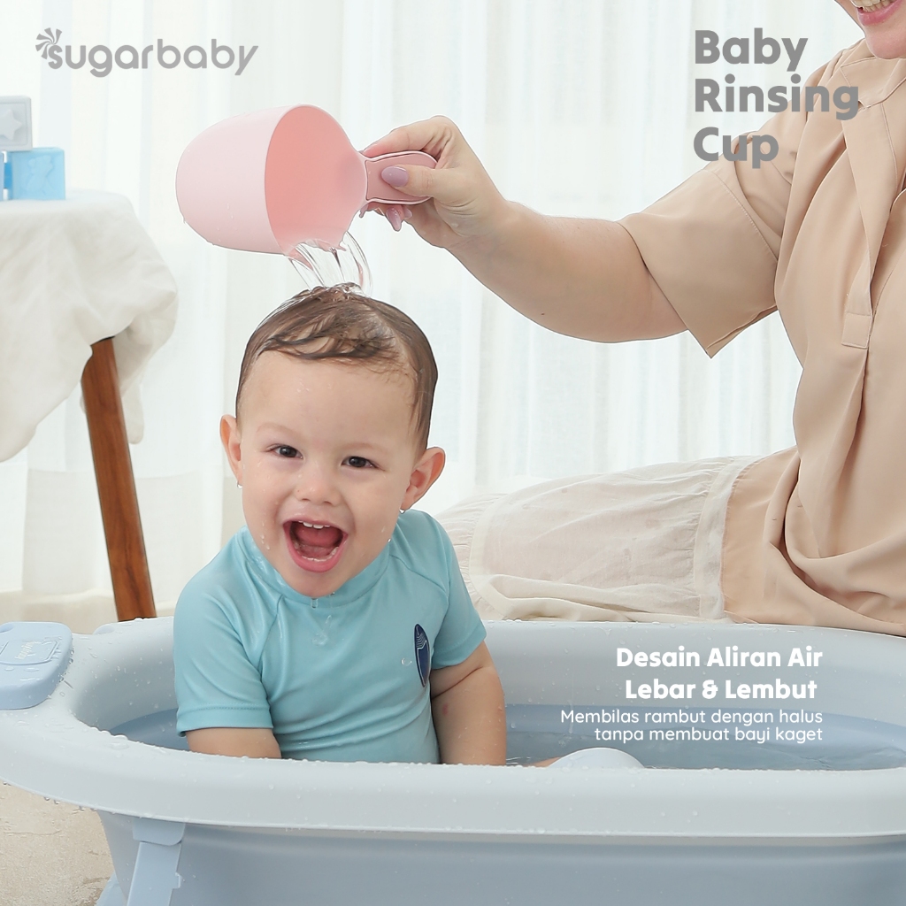 Sugarbaby Baby Rinsing Cup 600ml | Gayung Mandi Bayi Anti Air Masuk Mata BPA Foto 3