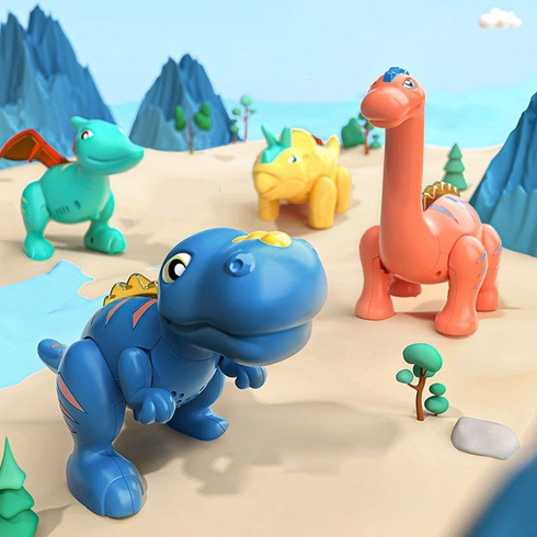 Mainan Puzzle Edukasi KUB Dinosaur Cute Feifei Milin Jack Betty Musik Bayi Anak Foto 4