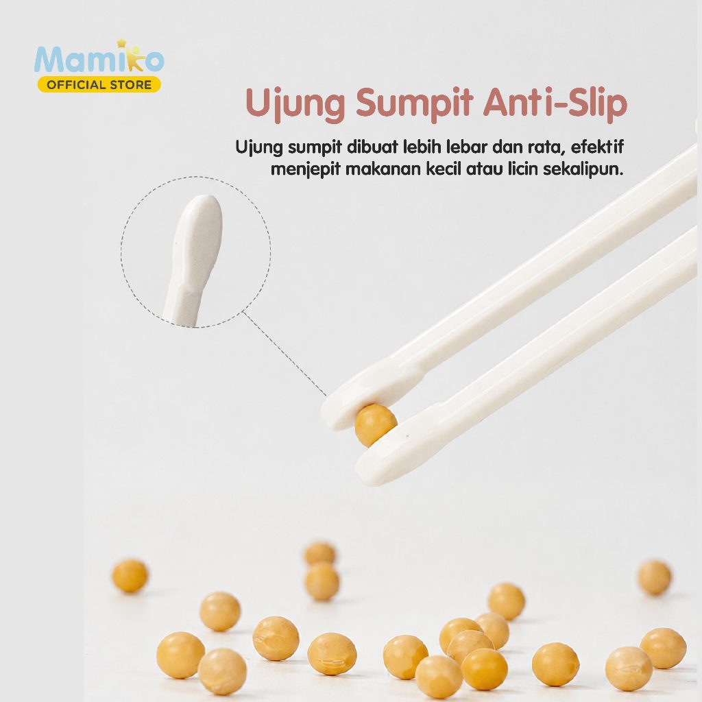 Mamiko Training Chopstick Anak Sumpit Belajar Sistem Cincin 4 Tahap Food Grade Foto 4