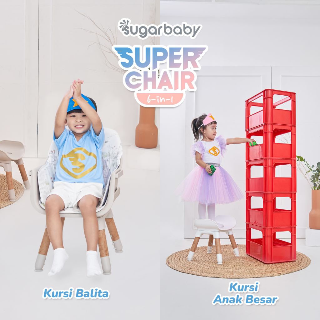 Kursi Makan Bayi Sugar Baby Super Chair 6in1 High Chair BPA Free Anti Slip Foto 4